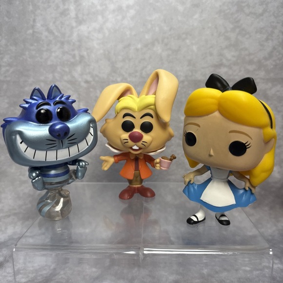 Funko Other - Funko Pop Alice in Wonderland Alice Curtsying‎ Metallic Cheshire Cat March Hare